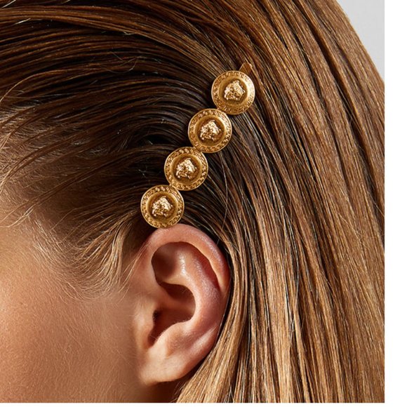 VERSACE Medusa Logo Slide Pin Hair Accessory - Picture 6 of 12